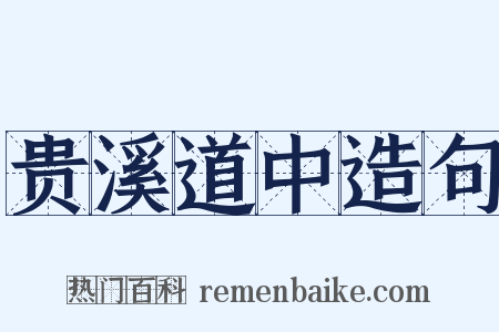 贵溪道中造句是什么意思的图片